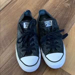 Converse shoes-black glitter
